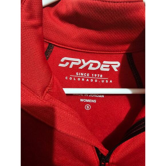 Spyder Charger 1/2 Zip Base Layer Top Womens NEW Red Pullover Size Small (805) - Picture 3 of 5